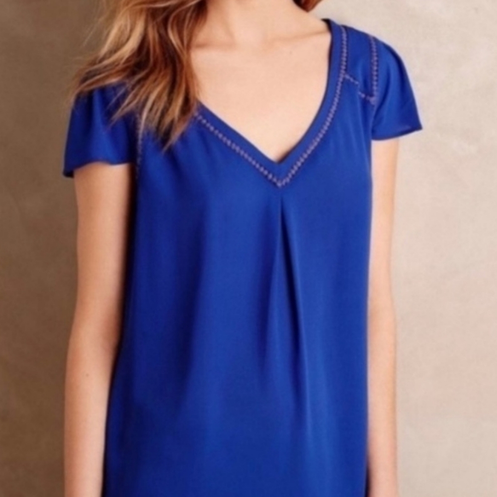 Anthropologie Maeve | blue blouse | Sz 2